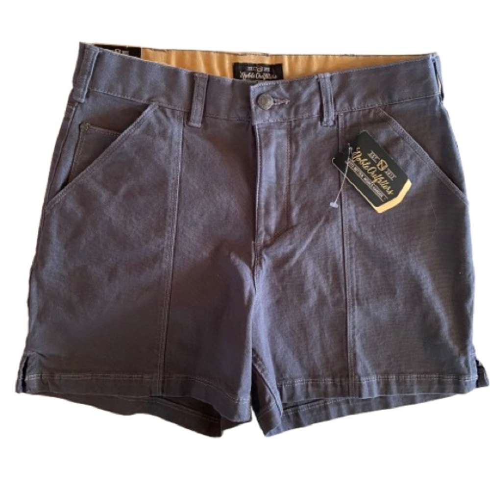 Noble Outfitters Women’s Workwear Shorts Size 10 Asphalt Tug-Free Side Slit NWT